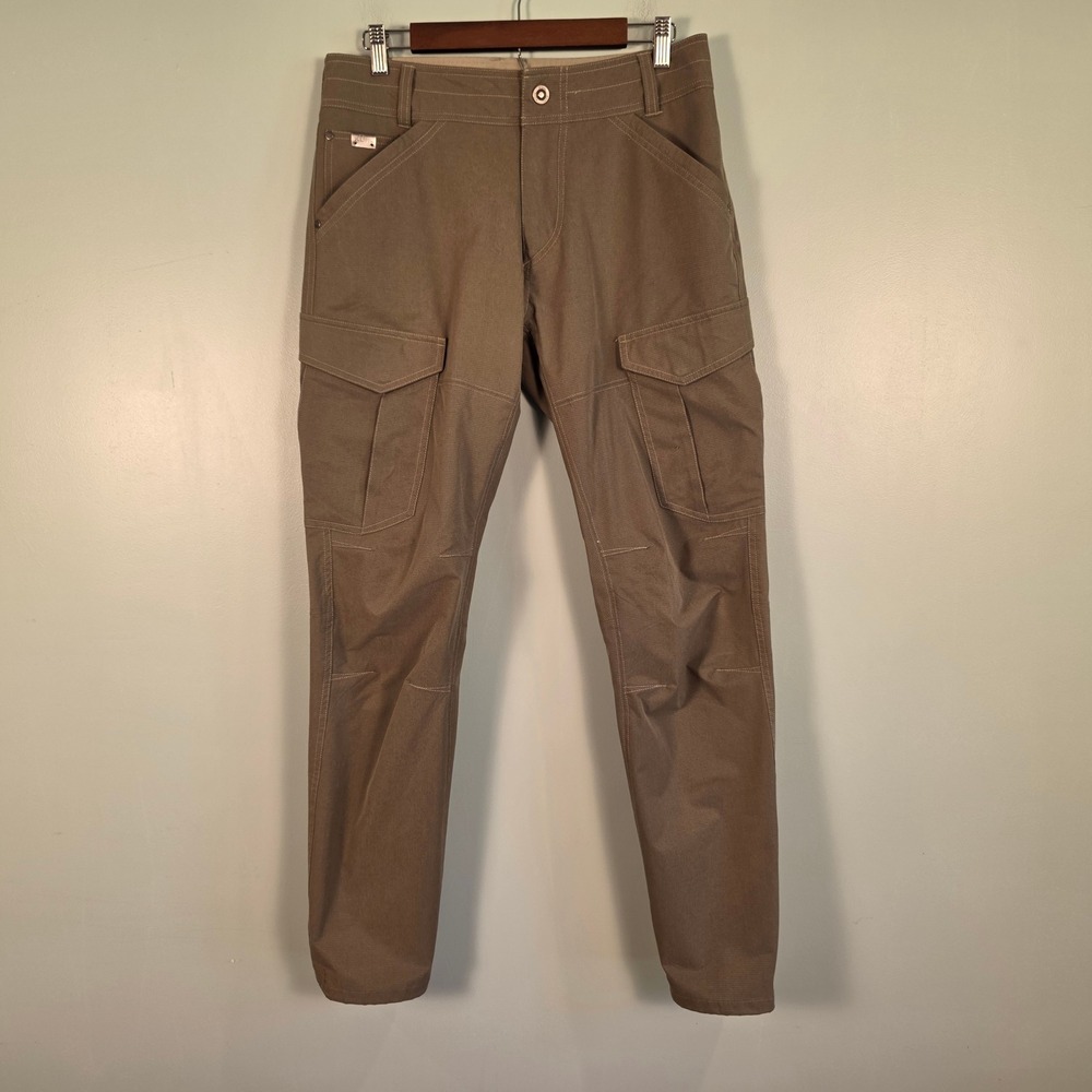 Kuhl Ripstop Cargo Pants Mens 32x32 Khaki Brown Outdoor Hiking Trousers 5163B